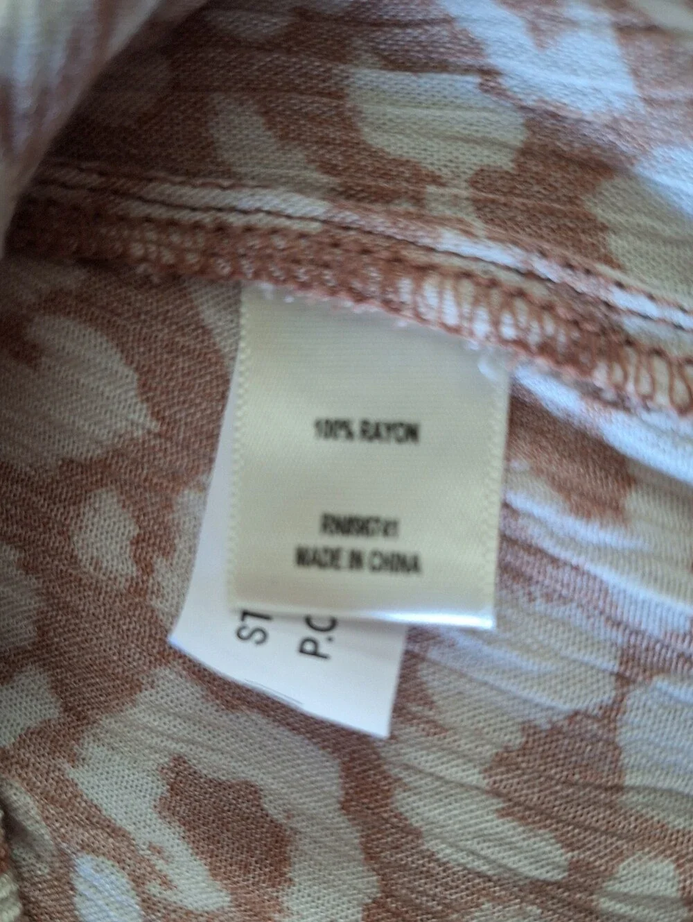 Self Esteem Pink & White Leopard-Print Tie Front Blouse